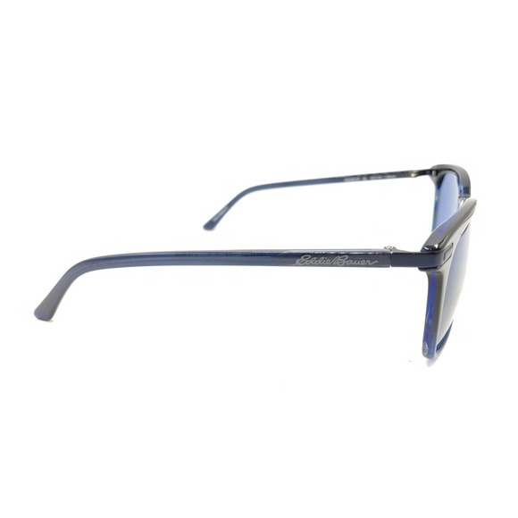 Eddie Bauer EB 32621P Dark Blue Square Sunglasses Blue Lens 52-19 135 Polarized - Picture 4 of 12